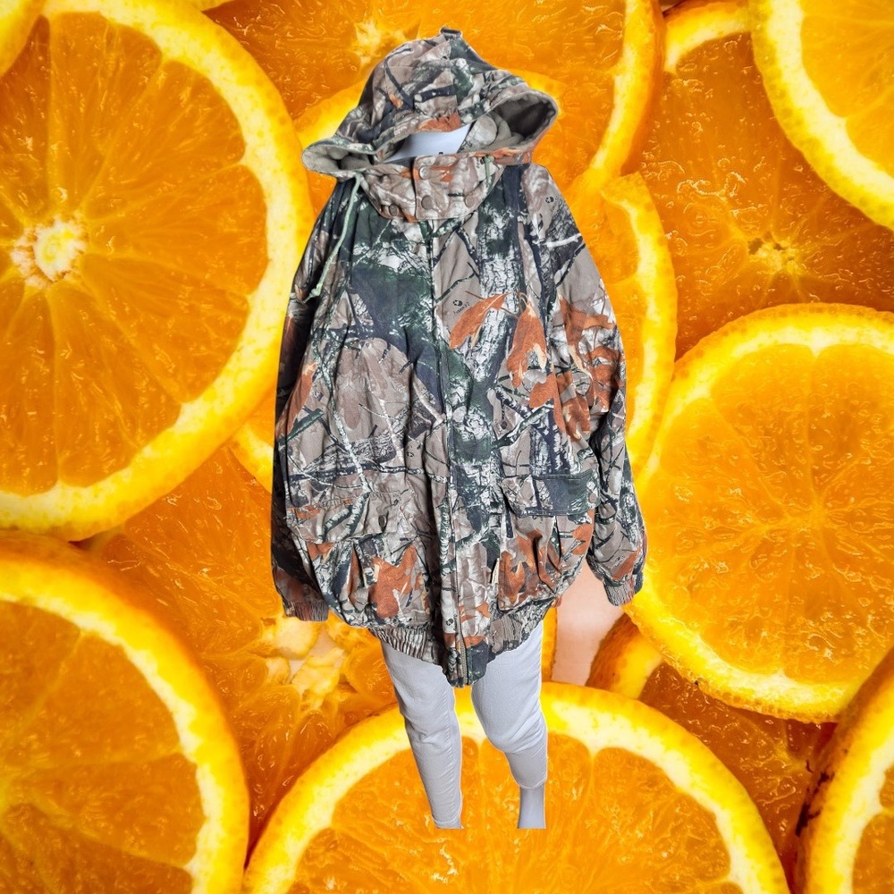 Outfitters Ridge Camo Hunting Jacket Full‎ Zip Hooded Mens XL